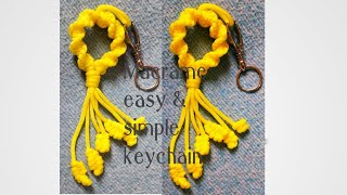 Easy paracord lanyard keychainEasy macrame keychain [upl. by Jairia]