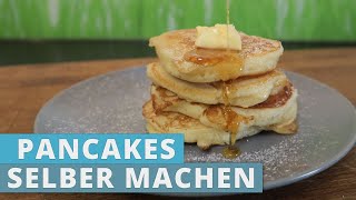 Pancakes Rezept  einfach und lecker [upl. by Epolulot647]