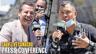 JULIO CESAR CHAVEZ SR VS HECTOR MACHO CAMACHO JR  KICK OFF PRESS CONFERENCE amp FACE OFF [upl. by Heather]