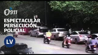 Impactante persecución policial de dos motochoros a alta velocidad y hasta por las vías del tren [upl. by Keynes]