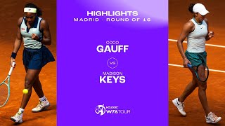 Coco Gauff vs Madison Keys  2024 Madrid Round of 16  WTA Match Highlights [upl. by Fanchon699]