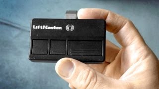 How to program a Garage Door Remote amp change battery LiftMaster Chamberlain [upl. by Audrit]