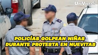 Policías golpean niñas durante protesta por apagón en Nuevitas [upl. by Pomona]