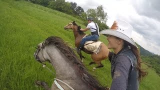 Epic horse galloping with GoPro by KristyM Ranch [upl. by Ellehcer901]