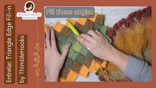 How to Crochet ENTRELAC BORDER EDGING Finish Those Triangles  Easy Tunisian Tutorial [upl. by Eudora496]