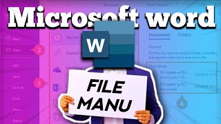 File Manu of MS Office  Full Explanation  My Studies [upl. by Ttergram]