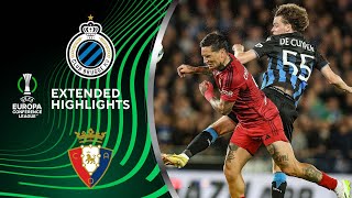 Club Brugge vs Osasuna Extended Highlights  UECL Qualifiers  Playoffs  CBS Sports Golazo [upl. by Ettari]