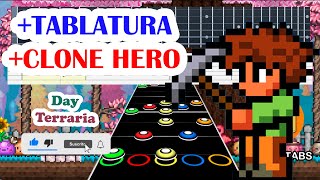 Terraria  Day  Clone Hero  Tablatura  Tutorial de guitarra [upl. by Matthaus]