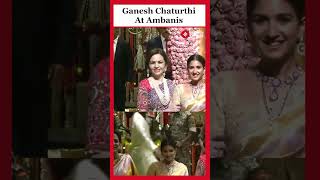 Ganesh Chaturthi 2024 Nita Ambani Radhika Merchant Celebrate In Antilia [upl. by Porett742]