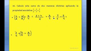 Clase 823  Ejercicio 20 La propiedad asociativa en la suma de fracciones 1 CURSO DE FRACCIONES [upl. by Vel]