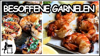 Besoffene Garnelen  Garnelen mit Whiskey marinieren  Die Frau am Grill [upl. by Island]