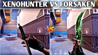 XENOHUNTER KNIFE VS FORSAKEN BLADE COMPARISON  WHAT IS THE BEST MELEE  KNIFE SKIN IN VALORANT [upl. by Dolley]