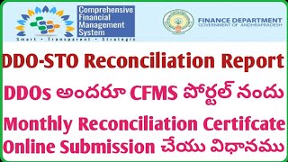 How to submit Monthly Reconciliation Certificate Online in CFMS Portal [upl. by Yeroc]