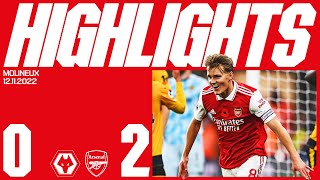 HIGHLIGHTS  Wolves vs Arsenal 02  Odegaard scores twice [upl. by Ihcas243]