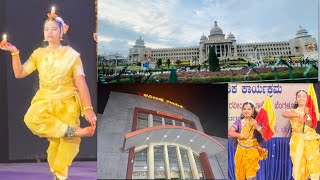 Ravindra Kalakshetra Bharatanatyam performance in Bangaloreamp👉Vidhana Soudha assemblyvlog Likeamp [upl. by Cavil]