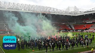 Incredible scenes from the protest at Old Trafford  Manchester United v Liverpool [upl. by Eeneg]