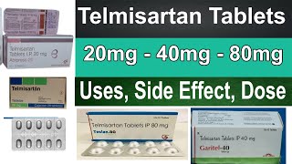 Telmisartan tablets 40 mg 20 mg 80 mg in Hindi  Pharmacology  uses side effect Dosage [upl. by Raviv]