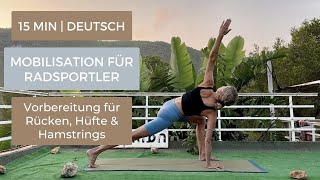 Yoga Übungen HÜFTBEUGER HAMSTRINGS RÜCKEN  Flexibilität amp Mobilität für RADSPORTLER [upl. by Ahsinid897]