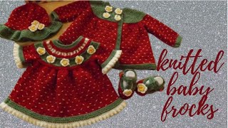 Most Stylish Multicolor knitted girls Frocks Designs🎀 Bacho k new frock design [upl. by Fisoi871]