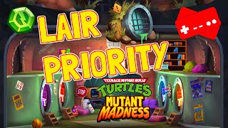 LAIR INFO UPGRADE PRIORITY and BONUS SpreadSheet TMNT mutant madness [upl. by Humberto654]