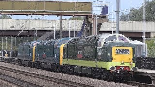 Deltic Convoy D9002  55019  D9009 4th October 2017 [upl. by Eeraj]