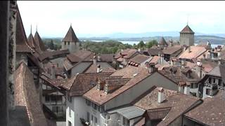 Mittelalterliche Stadt Murten Historical town Murten in Switzerland [upl. by Xever]