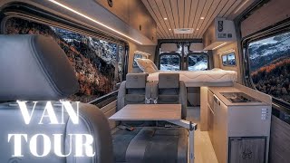 VAN TOUR Amazing SPRINTER build sleeps 4 off grid pro self build AWESOME [upl. by Asil]