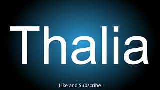 How to correctly pronounce in Greek  Thalia [upl. by Gluck227]