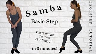 Samba Dance  Samba Basic Step  Samba Footwork Timing Technique  Beginner Samba Dance Tutorial [upl. by Auhso]