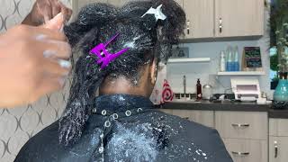 How to detangle matted hair how to detangle tangled hair easy  her hair turned to dreads [upl. by Elocin]