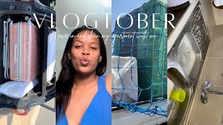 VLOGTOBER EP 3  MOVING IN  CLEANING MY APARTMENT  FEW STUFF FOR THE NEW PLACE [upl. by Nomad]