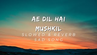 Ae dil hai mushkil Slowed amp Reverb   lofi  lofimusic lofi slowedandreverb [upl. by Anayrb977]