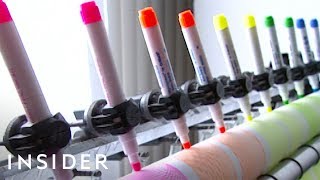 How Highlighter Pens Are Made  Insider [upl. by Nosae75]