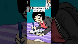 Revealing pages of my diary thru animations 🫶 2000s emo y2k comedy animation lgbt shorts [upl. by Yecad232]