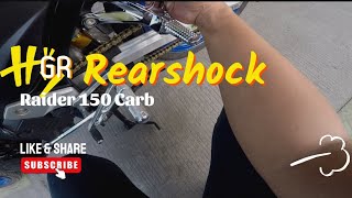 TTGR Rear Shock Review Raider 150 Carb [upl. by Jervis585]