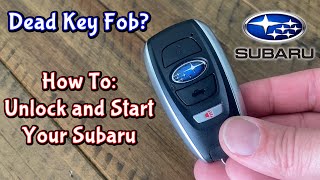 SUBARU  How to Start Car with Dead Battery in Smart Key Fob  Outback  Forester  Impreza Legacy [upl. by Aliekat]