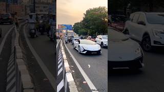 Bianco monocerus huracan technical from vizag supercars trendingviralvideo supercarsclubindia [upl. by Aicinet]