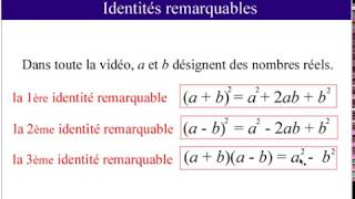 Calcul littéral 9  Identités remarquables [upl. by Atenek724]