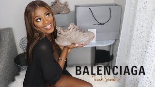 BALENCIAGA TRACK SNEAKERS  REVIEW amp FIT UNBOXING [upl. by Erialcyram480]