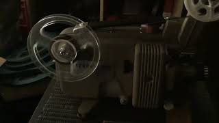 Sekonic 80P Standard 8mm film projector rewinding the film [upl. by Marley797]