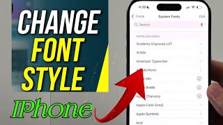 How to change font style in iPhone  iPhone ka font style kaise change Kare [upl. by Tiphani714]