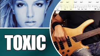 Toxic  Britney Spears  Bass cover with tabs 44 [upl. by Cutler]