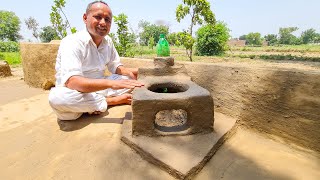 DIY Beautiful and Unique Outdoor Smoke Free Wood Stove  Mubashir Saddique  Village Food Secrets [upl. by Nivrehs]