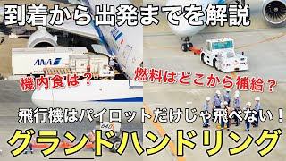 【グランドハンドリング】飛行機の到着から出発までの流れを解説します羽田空港ANA [upl. by Notgnillew]