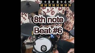 8th beat 6 drum drums drumsandlessons drumbeats drummer playdrum drummusic drummein101 [upl. by Nancee]