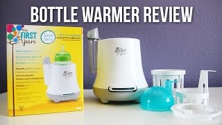 The First Years Simple Serve Bottle Warmer Review amp Demo [upl. by Esilec]