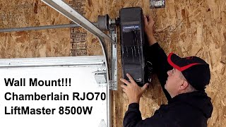 Wall Mount Garage Door Opener Install  Chamberlain RJO70 [upl. by Renaud]