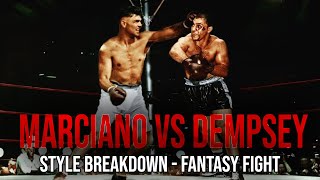 Rocky Marciano vs Jack Dempsey  Computerized Fight Style Breakdown [upl. by Calendra416]