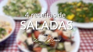 4 Receitas de Saladas Fáceis 4 Easy Salad Recipes [upl. by Eibot]