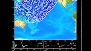 NOAA Tsunami Propagation animation of Honshu tsunami [upl. by Benedikta504]